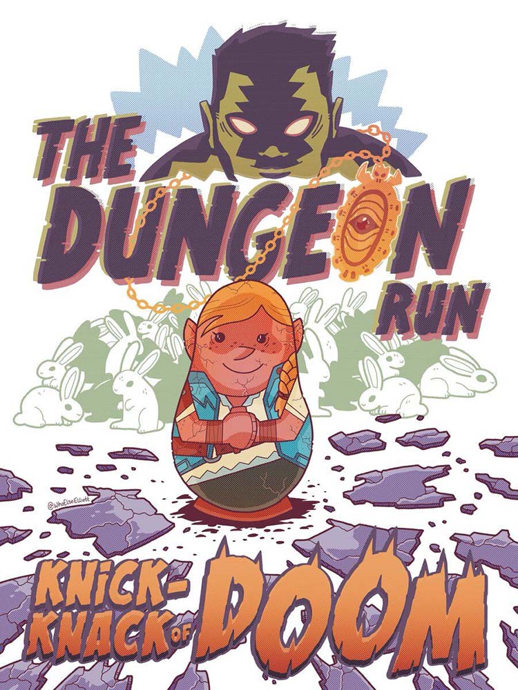 The Dungeon Run fan art of Lily Dumblestuck in the Knick knack of doom by WhoElseElliott
