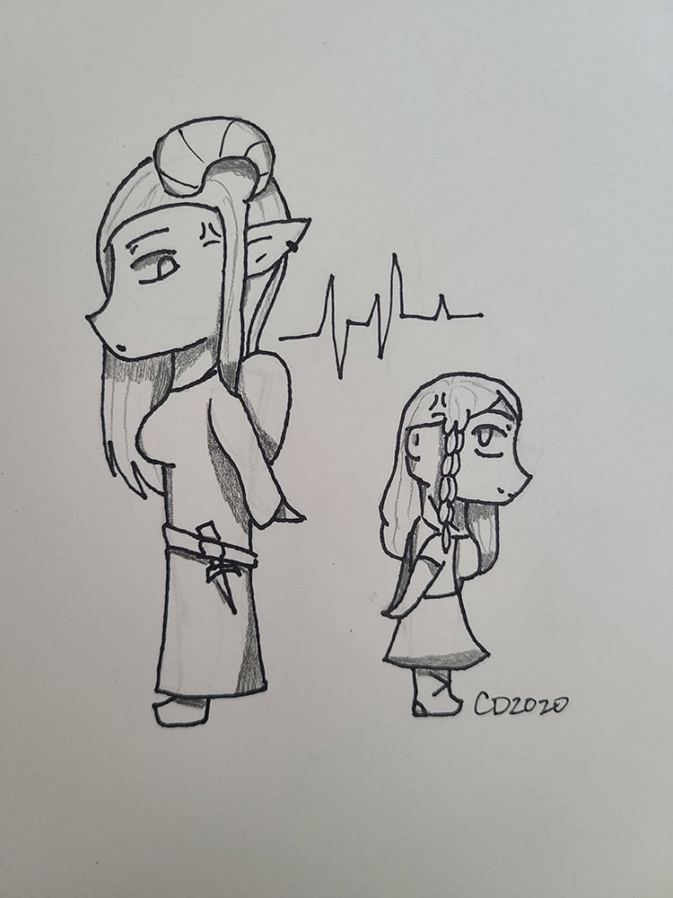 The Dungeon Run Fan Art of Vic and Lily Dumblestuck by Phoenix Ablaze